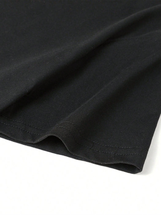 1 camiseta negra de manga corta con estampado de fútbol, adecuada para niños - Quierox - Tienda Online