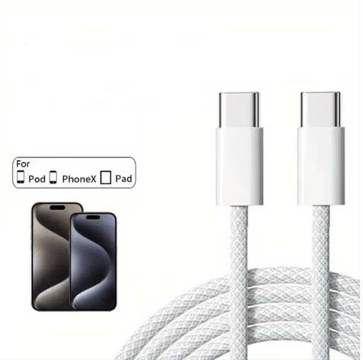1 Cargador de carga rápida USB-C a USB C para iPhone - Quierox - Tienda Online
