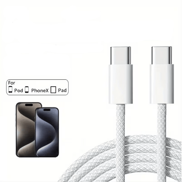 1 Cargador de carga rápida USB-C a USB C para iPhone - Quierox - Tienda Online