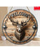 1 cartel vintage de bienvenida de alce. Placa de madera con estampado - Quierox - Tienda Online