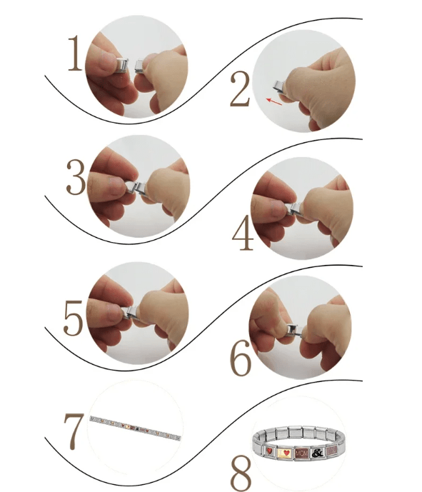 1 clip compatibles con pulseras de 9 mm, de acero inoxidable - Quierox - Tienda Online