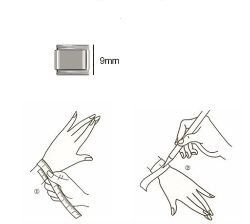 1 clip compatibles con pulseras de 9 mm, de acero inoxidable - Quierox - Tienda Online
