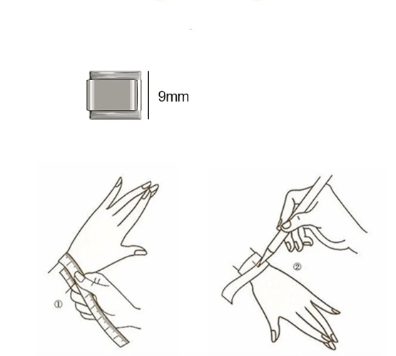 1 clip compatibles con pulseras de 9 mm, de acero inoxidable - Quierox - Tienda Online