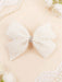 1 Clip de pelo con lazo de tela blanca, para el cabello con perlas falsas y rhinestones - Quierox - Tienda Online
