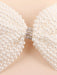 1 Clip de pelo con lazo de tela blanca, para el cabello con perlas falsas y rhinestones - Quierox - Tienda Online