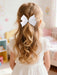 1 Clip de pelo con lazo de tela blanca, para el cabello con perlas falsas y rhinestones - Quierox - Tienda Online