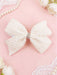 1 Clip de pelo con lazo de tela blanca, para el cabello con perlas falsas y rhinestones - Quierox - Tienda Online
