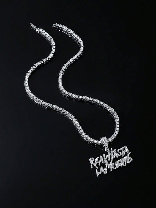 1 colgante de aleación de zinc estilo hip hop con letras de diamantes de imitación - Quierox - Tienda Online