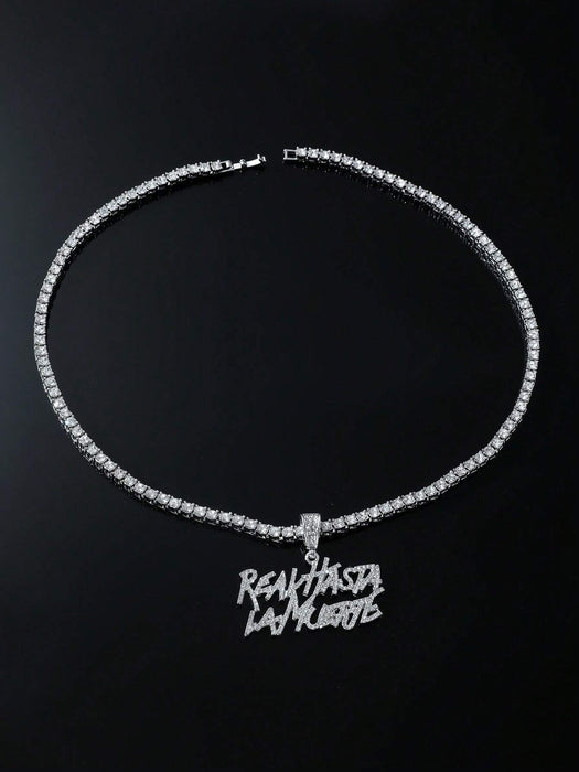 1 colgante de aleación de zinc estilo hip hop con letras de diamantes de imitación - Quierox - Tienda Online