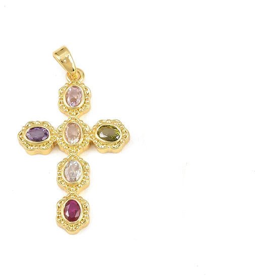 1 Colgante de Cruz para collar de circonita - Quierox - Tienda Online