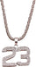 1 Collar con colgante 23 con diamantes brilloso de imitacion para hombre - Quierox - Tienda Online