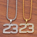 1 Collar con colgante 23 con diamantes brilloso de imitacion para hombre - Quierox - Tienda Online