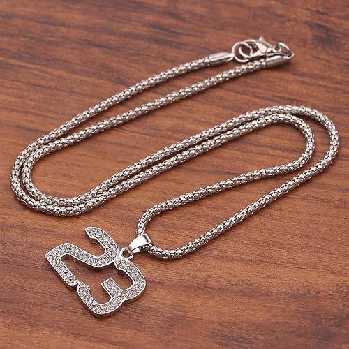 1 Collar con colgante 23 con diamantes brilloso de imitacion para hombre - Quierox - Tienda Online