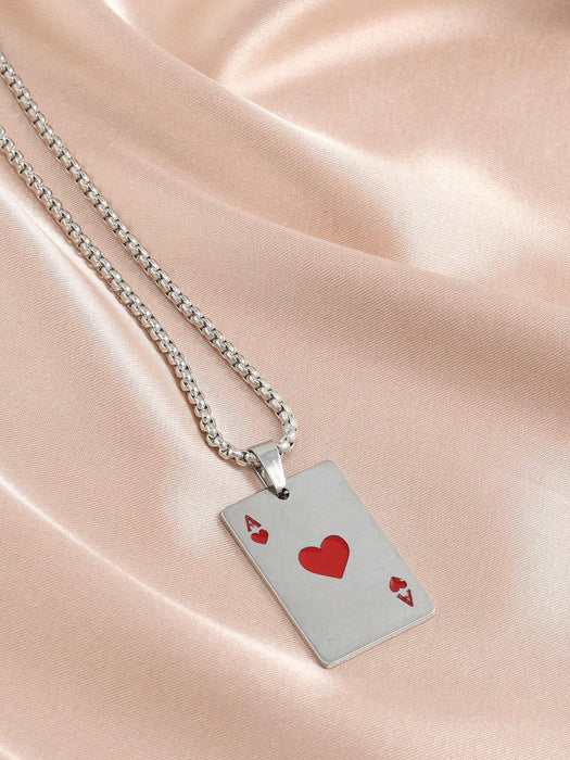 1 collar con colgante de aleación en forma de corazón de moda - Quierox - Tienda Online