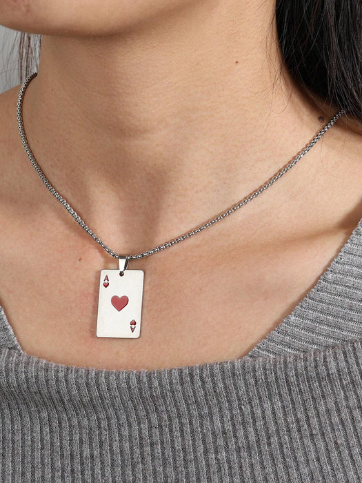 1 collar con colgante de aleación en forma de corazón de moda - Quierox - Tienda Online