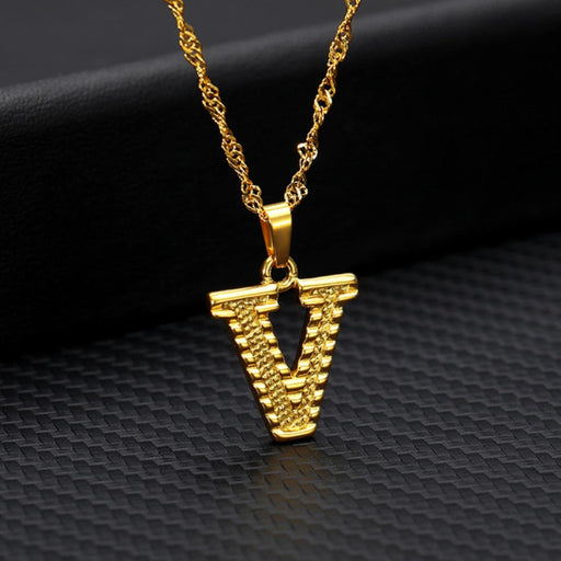 1 collar con dije de letra - Quierox - Tienda Online