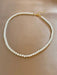 1 collar de perlas sintéticas blancas y rosas estilo francés vintage, gargantilla sencilla. - Quierox - Tienda Online