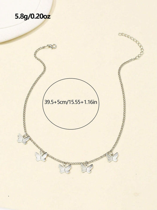 1 collar minimalista con colgante de mariposa delicado para mujer - Quierox - Tienda Online