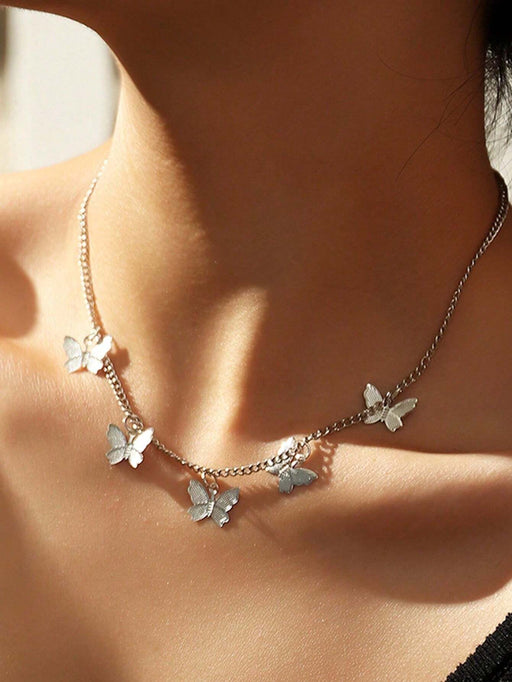 1 collar minimalista con colgante de mariposa delicado para mujer - Quierox - Tienda Online