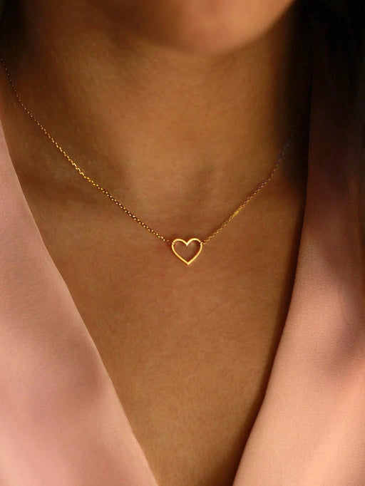 1 collar minimalista elegante con colgante en forma de corazón, para mujeres - Quierox - Tienda Online