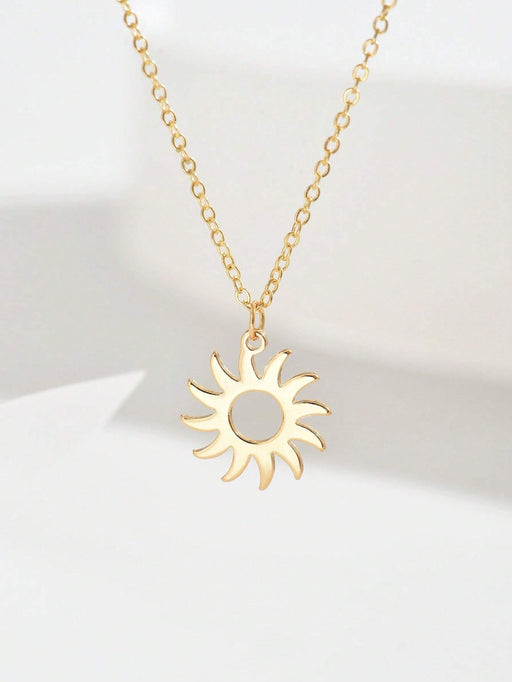 1 collar minimalista y elegante con colgante de sol, ideal para uso diario. - Quierox - Tienda Online