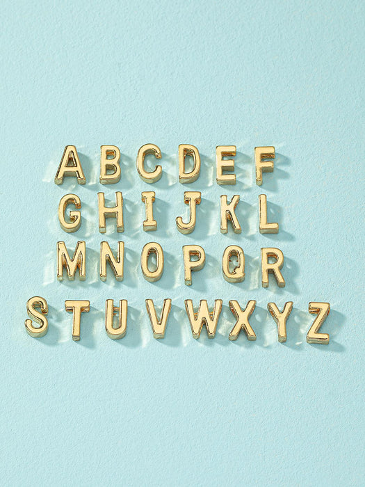 1 collar multicapa con colgante de alfabeto y cadena de espiga de metal a la moda - Quierox - Tienda Online