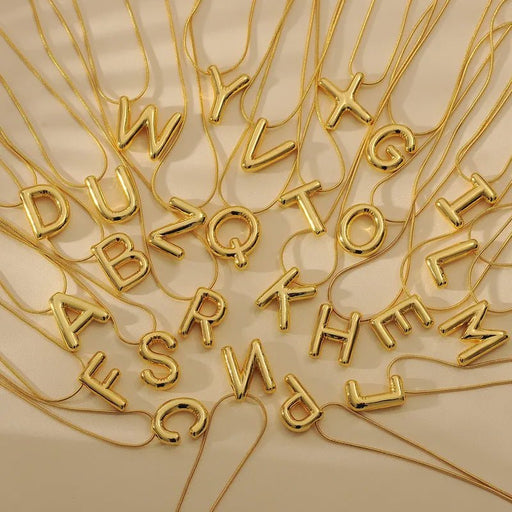 1 Collar Para Mujer Con Letra, Cadena De Serpiente - Quierox - Tienda Online