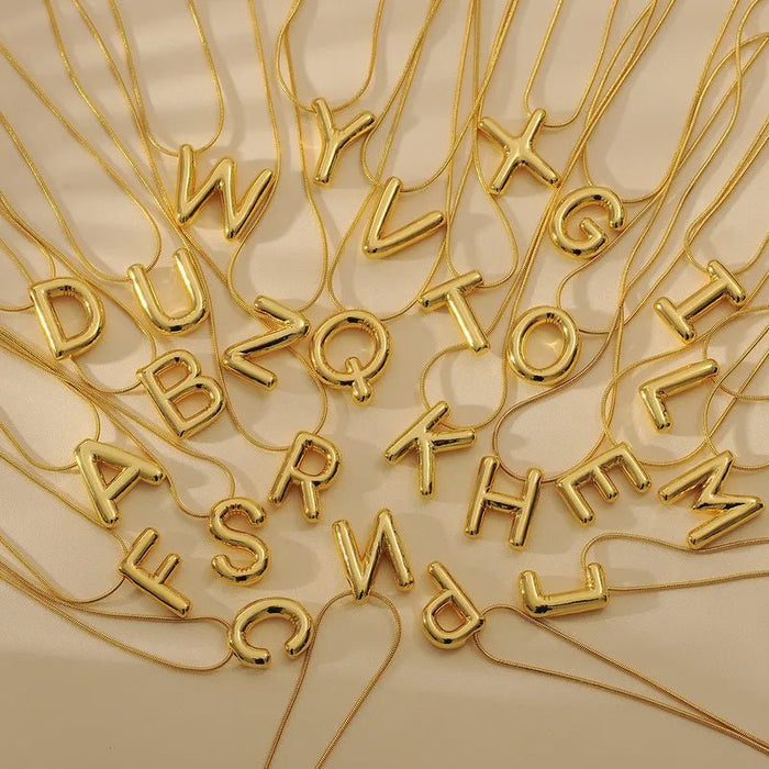 1 Collar Para Mujer Con Letra, Cadena De Serpiente - Quierox - Tienda Online
