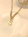 1 Collar para mujeres Simple con inicial de letra S acero inoxidable - Quierox - Tienda Online