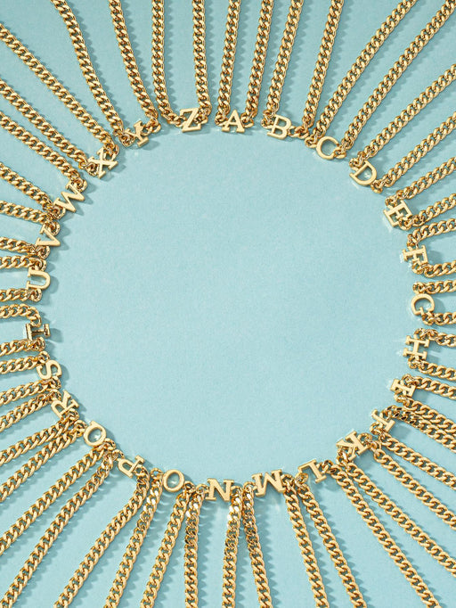 1 collar y pulsera de cadena con decoración de letras a la moda para mujer - Quierox - Tienda Online