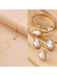 1 Conjunto de collar en Y con colgante de metal y perlas barrocas, estilo vintage - Quierox - Tienda Online