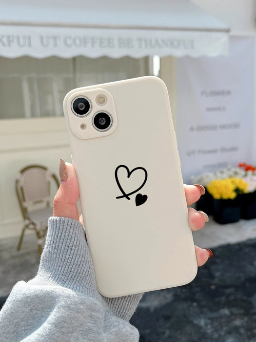 1 Cover para teléfono con estampado de corazón y pintura colorida para parejas, 2 und - Quierox - Tienda Online