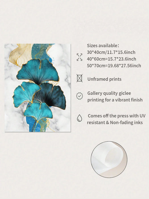 1 cuadro decorativo para recibidor, moderno y sencillo, con hojas de ginkgo y lienzo. - Quierox - Tienda Online