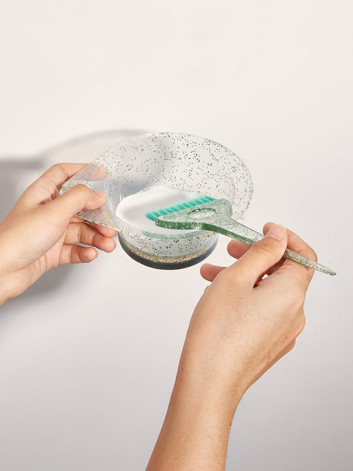 1 cuenco para teñir el cabello con purpurina de color aleatorio - Quierox - Tienda Online