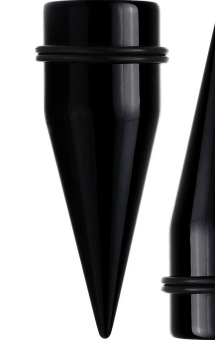 1 Dilatador de oreja acrílicos UV de 12mm, dilatadores de oreja negros, expansor de estiramiento - Quierox - Tienda Online