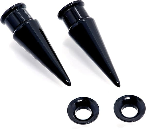 1 Dilatador de oreja acrílicos UV de 12mm, dilatadores de oreja negros, expansor de estiramiento - Quierox - Tienda Online