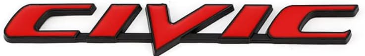1 emblema de letra trasera 3D de repuesto para Civic 2006 - 2011 (negro - rojo) (AS - 111) - Quierox - Tienda Online