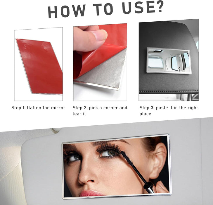 1 espejo de tocador para visera de automóvil, espejo de maquillaje - Quierox - Tienda Online