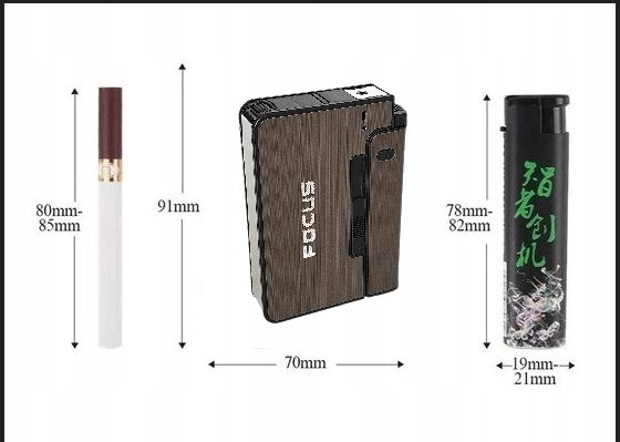 1 Estuche automático para cigarrillos con encendedor - Quierox - Tienda Online