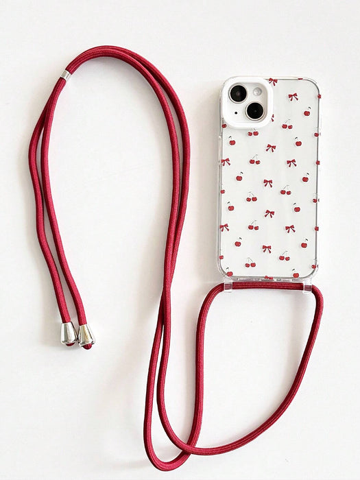 1 Funda de teléfono con patrón de cereza, con correa ajustable para con iPhone 11 - Quierox - Tienda Online