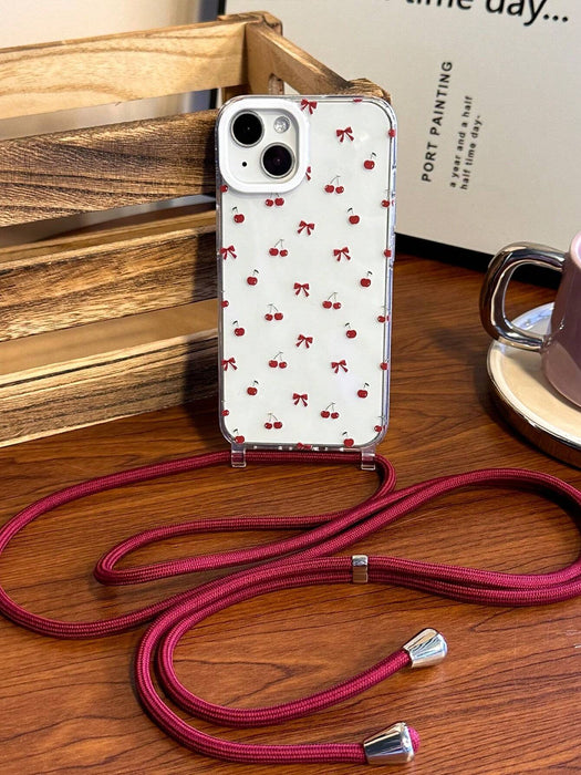 1 Funda de teléfono con patrón de cereza, con correa ajustable para con iPhone 11 - Quierox - Tienda Online