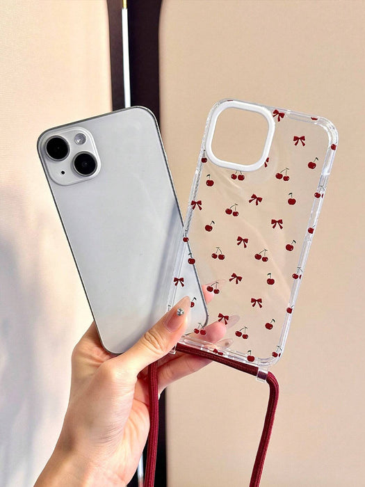 1 Funda de teléfono con patrón de cereza, con correa ajustable para con iPhone 11 - Quierox - Tienda Online