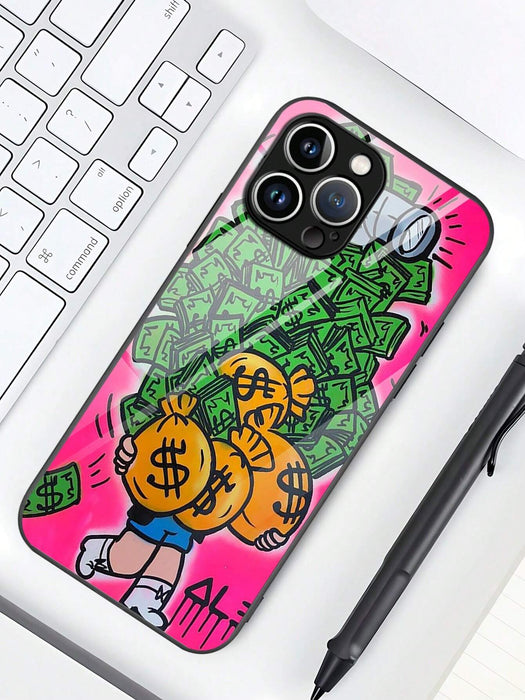 1 Funda de teléfono de cristal con motivos de dinero - Quierox - Tienda Online