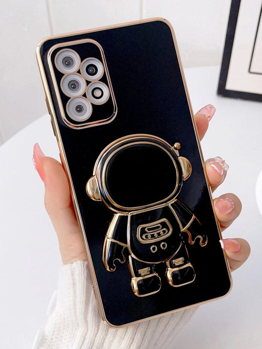 1 funda de teléfono de TPU galvanizada 6d y 1 funda protectora con soporte de astronauta - Quierox - Tienda Online