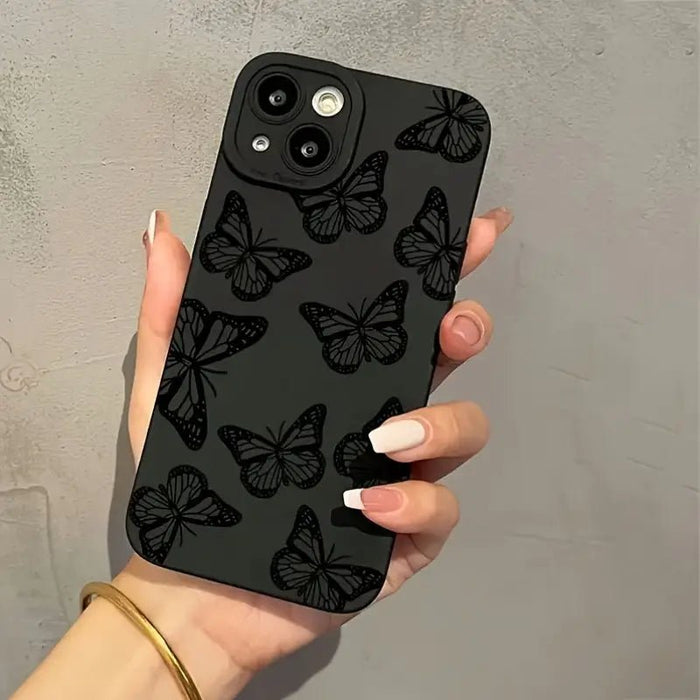 1 funda de teléfono ultrafina a prueba de golpes con diseño de mariposa negra para iPhone XR - Quierox - Tienda Online