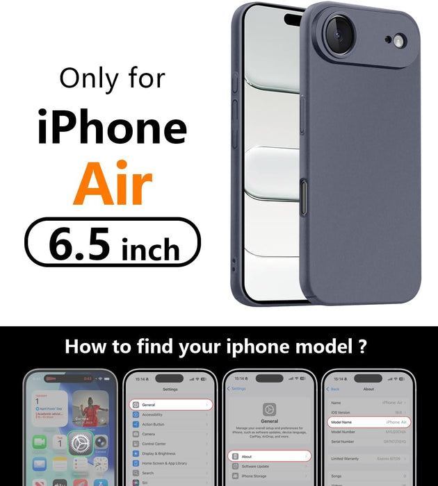 1 Funda para iPhone Air, Ultraligero Antideslizante Anti-Arañazos Protección de Cámara - Quierox - Tienda Online