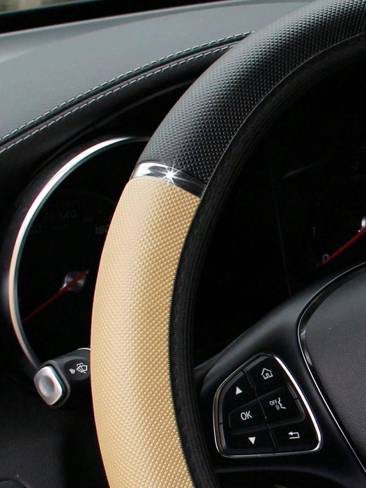 1 funda para volante de coche de piel sintética brillante y metal para vehículos - Quierox - Tienda Online