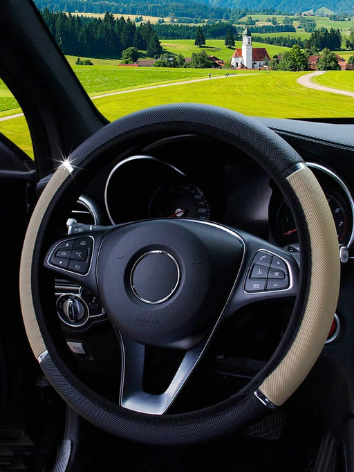 1 funda para volante de coche de piel sintética brillante y metal para vehículos - Quierox - Tienda Online