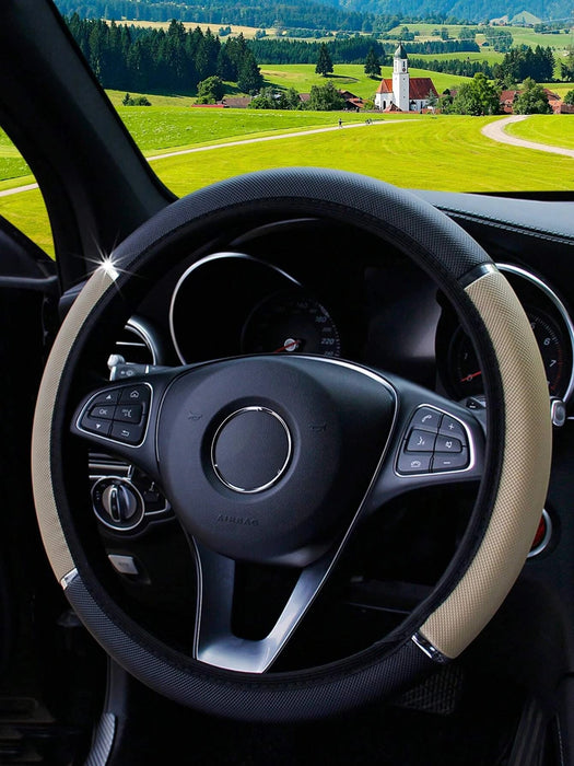 1 funda para volante de coche de piel sintética brillante y metal para vehículos - Quierox - Tienda Online