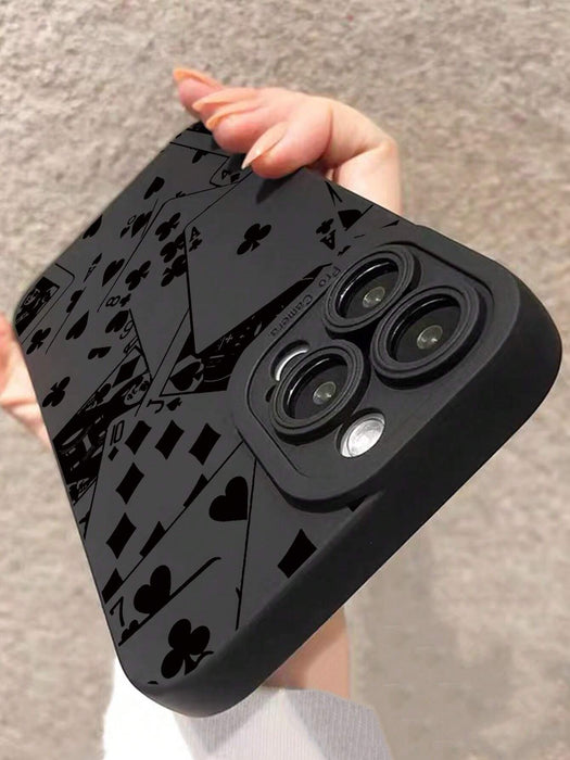 1 funda protectora de teléfono sencilla anticaídas con pintura colorida de TPU para iPhone - Quierox - Tienda Online